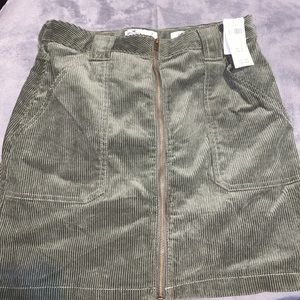 Ultra Highrise Holister Skirt Corduroy Green Size7
